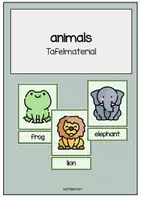 Vorschau - Bildkarten - Animals - Bild- und Wortkarten - Deckblatt