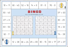 Vorschau - Spiele - Bingo Brettspiele: Addition und Subtraktion im Zahlenraum bis 100 - Seite 3