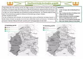 Vorschau - Arbeitsblätter - Die Fränkische Reichsteilung - ABs zur Erarbeitung und Sicherung - Seite 1