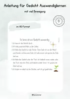 Vorschau - Merkblätter - So lerne ich ein Gedicht auswendig - Deckblatt