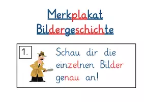 Vorschau - Merkblätter - Bildergeschichte: Merkplakat & Tafelmaterial (Aufsatz) - Deutsch - Kl. 2 - Seite 2