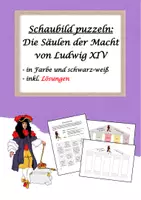 Vorschau - Arbeitsblätter - Absolutismus - Die Säulen der Macht puzzeln - Deckblatt