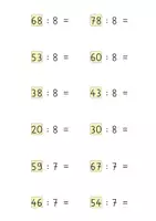 Vorschau - Aufgabenkarten - Einmaleins mit Rest üben – Karteikarten Multiplikation & Division (Klasse 2/3) | inkl. Selbstkontrolle - Seite 2