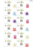 Vorschau - Aufgabenkarten - Einmaleins mit Rest üben – Karteikarten Multiplikation & Division (Klasse 2/3) | inkl. Selbstkontrolle - Seite 3