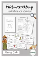 Vorschau - Stundenentwürfe - Erlebniserzählung Geschichte schreiben - Checklisten und Tafelmaterial - Deckblatt