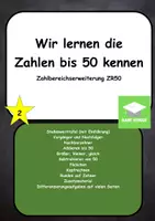 Vorschau - Unterrichtsreihen - Wir lernen die Zahlen bis 50 kennen (Einf,Übung, Wdhl) - Deckblatt