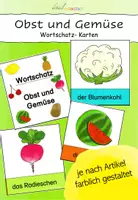 Vorschau - Fördermaterial/Inklusion - Obst und Gemüse - Wortschatz Karten, Wortschatzarbeit - Deckblatt