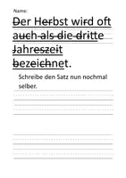 Vorschau - Arbeitsblätter - Herbst Schreiben Deutsch Grundschule - Deckblatt