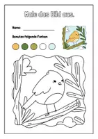 Vorschau - Arbeitsblätter - Farben benutzen| Ausmalen | Kunst Grundschule - Deckblatt