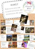 Vorschau - Poster - Materialpaket Kunst Themenkarten Kunstepochen A4 komplett - Deckblatt