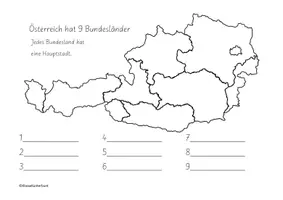 Vorschau - Arbeitsblätter - Österreich: Bundeländer und Nationalfeiertag - Seite 1
