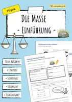 Vorschau - Arbeitsblätter - Unterrichtseinheit: Masse und Volumen - PAKET - Seite 1