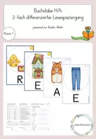Vorschau - Arbeitsblätter - Lesespaziergang zum Buchstaben H/h - Deckblatt