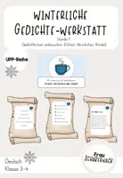 Vorschau - Arbeitsblätter - Winterliche Gedichte-Werkstatt: Stunde 7 "Elfchen, Akrostichon, Rondell" - Deckblatt