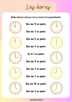 Vista previa - Hojas de trabajo - Las horas - Reloj digital y reloj analógico - página 2