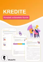 Vorschau - Arbeitsblätter - Kredite - Komplett vorbereitete Stunde - Deckblatt