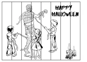Vorschau - Mal- und Bastelvorlagen - Agamograph / Zickzack Bild Halloween - Seite 3