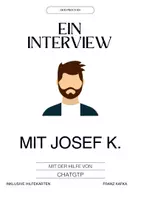 Vorschau - Stundenentwürfe - Persönliche Einblicke: ChatGPT trifft Josef K. - "Der Process" von Franz Kafka - Deckblatt