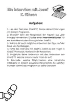 Vorschau - Stundenentwürfe - Persönliche Einblicke: ChatGPT trifft Josef K. - "Der Process" von Franz Kafka - Seite 1