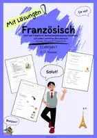 Vorschau - Arbeitsblätter - Französisch Teil IV 🇫🇷 Vorstellung ,être & avoir mit Lösungen | 1.Lehrjahr | 6./7.Klasse - Deckblatt