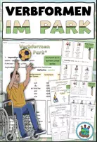 Vorschau - Arbeitsblätter - Verbformen Merkeintrag "Im Park" DaZ / DaF / Deutsch / Grammatik - Deckblatt
