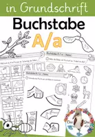 Vorschau - Arbeitsblätter - Buchstabe A / a - Einführung in GRUNDSCHRIFT - inklusive Geschichte und Puzzle - Deckblatt