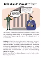 Vorschau - Arbeitsblätter - Die Physiker: "Der Staatsanwalt? Tobt." Kreative Schreibaufgabe. - Deckblatt