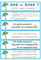 Vorschau - Aufgabenkarten - DaF / DaZ Französisch: das oder dass - Übungskarten Sommer - Seite 1
