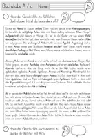 Vorschau - Unterrichtsreihen - Buchstabe A / a- Einführung inklusive Geschichte und Puzzle - Buchstabeneinführung Arbeitsblätter - Seite 1