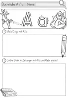 Vorschau - Unterrichtsreihen - Buchstabe A / a- Einführung inklusive Geschichte und Puzzle - Buchstabeneinführung Arbeitsblätter - Seite 3