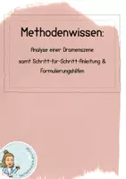 Vorschau - Merkblätter - Methodenwissen I Analyse und Interpretation einer Dramenszene I Formulierungshilfen - Deckblatt
