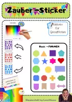 Vorschau - Präsentationen/Tafelbilder - Formen Zaubersticker für GoodNotes - editierbar in jede Wunschfarbe - Deckblatt