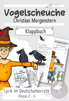 Vorschau - Arbeitsblätter - Klappbuch zum Gedicht "Die Vogelscheuche" von Christian Morgenstern - Deckblatt