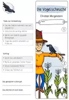 Vorschau - Arbeitsblätter - Klappbuch zum Gedicht "Die Vogelscheuche" von Christian Morgenstern - Seite 2
