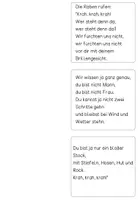 Vorschau - Arbeitsblätter - Klappbuch zum Gedicht "Die Vogelscheuche" von Christian Morgenstern - Seite 3