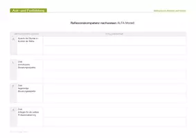 Vorschau - Arbeitsblätter - Referendariat: ALFA-Modell für die Stellungnahme - Deckblatt