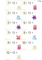 Vorschau - Aufgabenkarten - Großes Einmaleins | Multiplikation & Division üben - Karteikärtchen - Seite 3