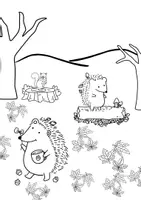 Vorschau - Arbeitsblätter - Herbstgeschichte Arbeitsblatt + Ausmalbild - Seite 3