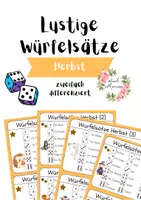Vorschau - Spiele - Lustige Würfelsätze - Herbst/Halloween (zweifach differenziert) - Deckblatt