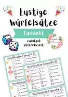 Vorschau - Spiele - Lustige Würfelsätze - Fasnacht / Fasching / Karneval - Deckblatt