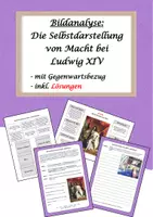 Vorschau - Arbeitsblätter - Absolutismus - Ludwigs Darstellung von Macht (Bildanalyse) - Deckblatt