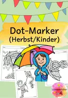 Vorschau - Arbeitsblätter - Dot-Marker, Herbst, Stempelvorlage - Deckblatt