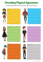 Vista previa - Hojas de trabajo - Describing Physical Appearance Worksheet - Portada