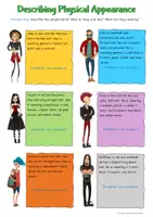 Vista previa - Hojas de trabajo - Describing Physical Appearance Worksheet - página 2
