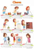 Vista previa - Hojas de trabajo - Chores Worksheet - Portada