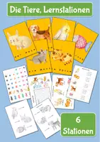 Vista previa - Juegos / Gamificación - Die Tiere, Lernstationen - Portada