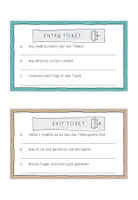 Vorschau - Arbeitsblätter - Entry & Exit Ticket - Deckblatt