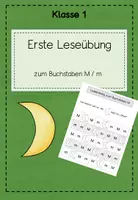 Vorschau - Arbeitsblätter - Leseübung zum Buchstaben M - Deckblatt