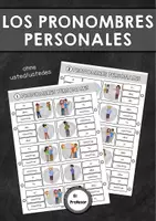 Vorschau - Spiele - Los pronombres personales - Klammerkarten (ohne usted/ustedes) - Deckblatt