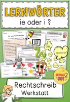 Vorschau - Arbeitsblätter - Rechtschreibung / LERNWÖRTER i und ie / Stationenlernen - Deckblatt